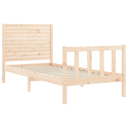 Giroletto senza Materasso 100x200 cm in Legno Massello di Pino