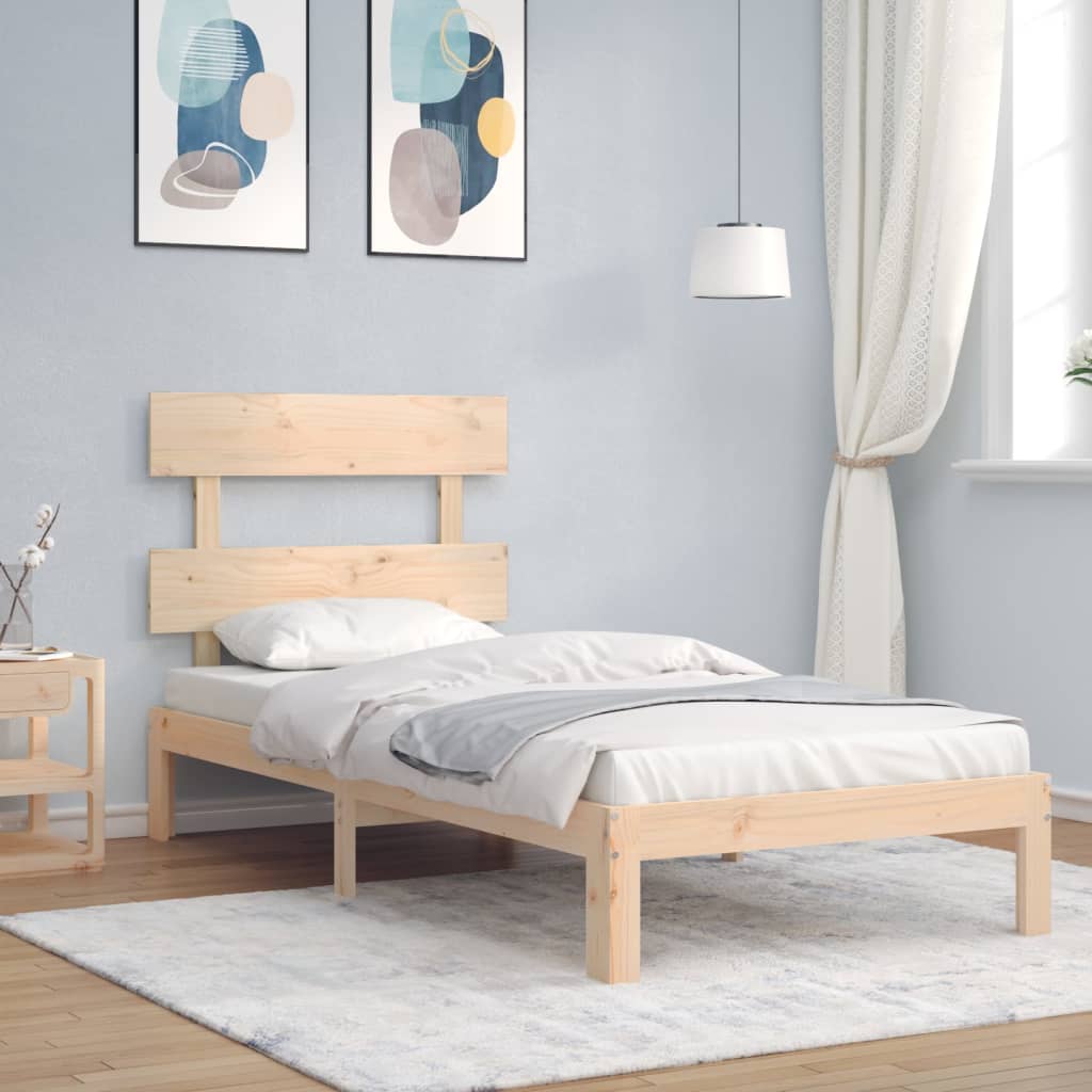 Giroletto senza Materasso 90x200 cm in Legno Massello di Pino
