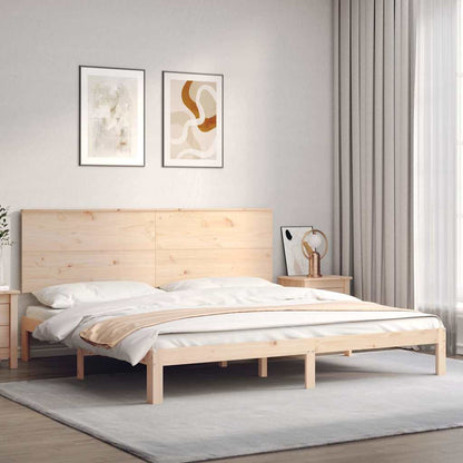 Giroletto con Testiera Super King Size in Legno Massello