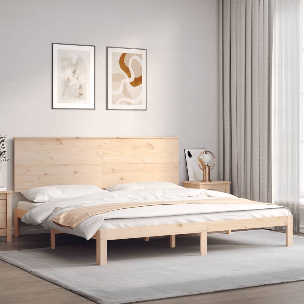 Giroletto senza Materasso 200x200 cm in Legno Massello di Pino