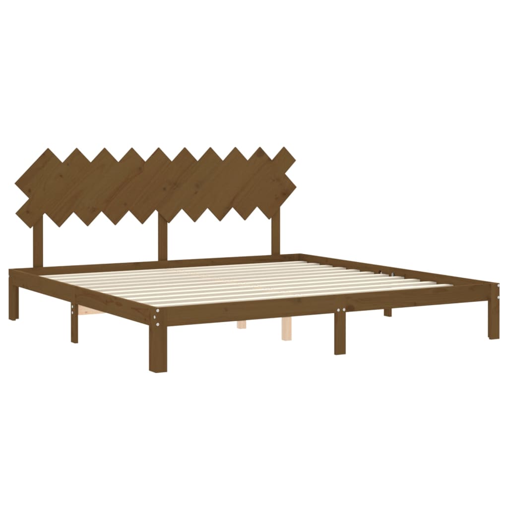 Giroletto con Testiera ambra 200x200 cm in Legno Massello