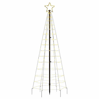 Albero di Natale a LED con Punte 220 LED Bianco Caldo 180 cm