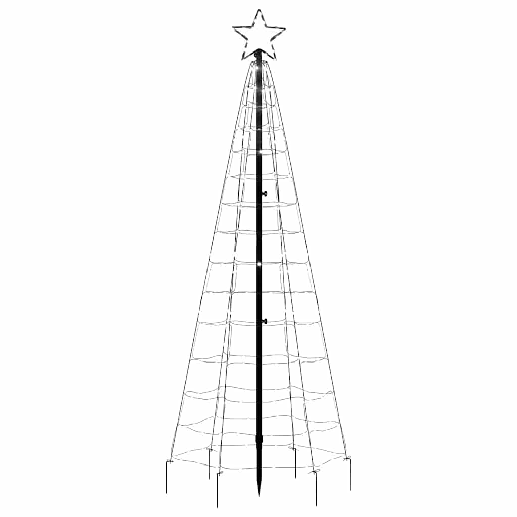 Albero di Natale a LED con Punte 220 LED Bianco Freddo 180 cm