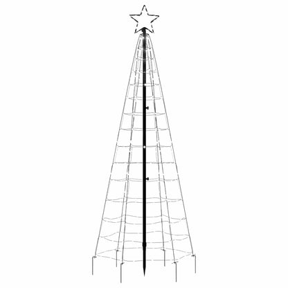 Albero di Natale a LED con Punte 220 LED Bianco Freddo 180 cm