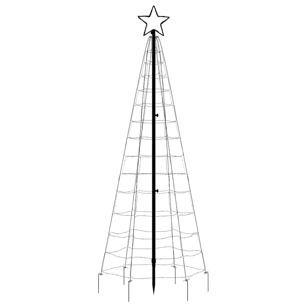 Albero di Natale a LED con Punte 220 LED Blu 180 cm