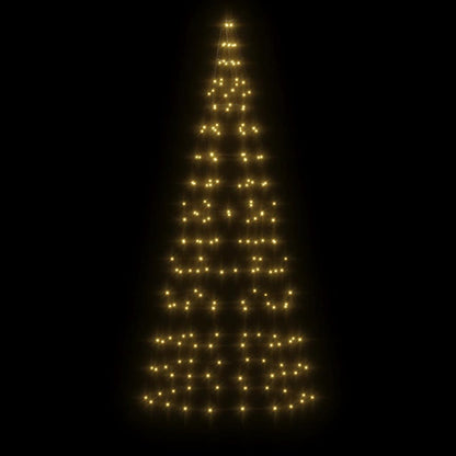 Albero di Natale a LED su Pennone 200 LED Bianco Caldo 180 cm