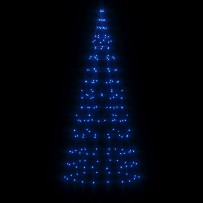 Albero di Natale a LED su Pennone 200 LED Blu 180 cm