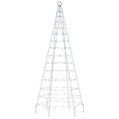 Albero di Natale a LED su Pennone 200 LED Blu 180 cm