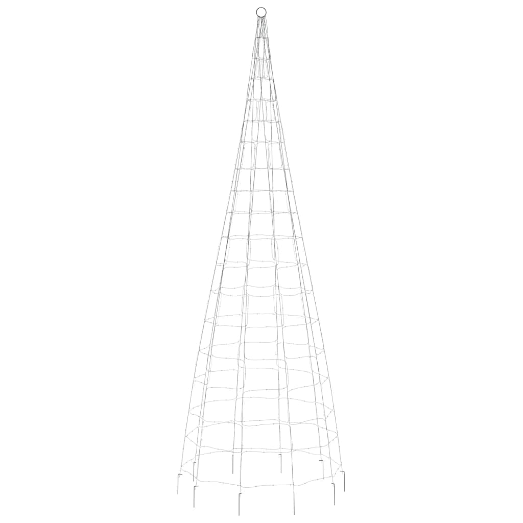 Albero di Natale a LED su Pennone 550 LED Colorato 300 cm