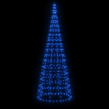 Albero di Natale a LED su Asta della Bandiera 550 LED Blu 300cm