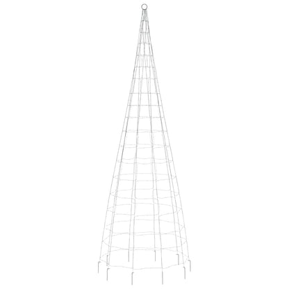 Albero di Natale a LED su Asta della Bandiera 550 LED Blu 300cm