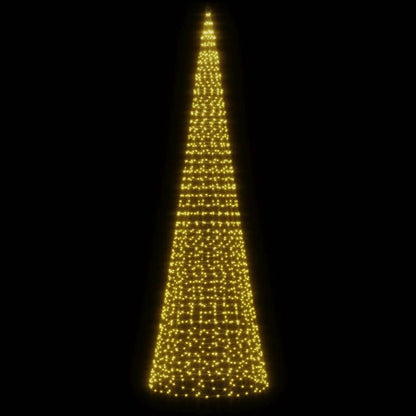 Albero di Natale a LED su Pennone 1534 LED Bianco Caldo 500 cm