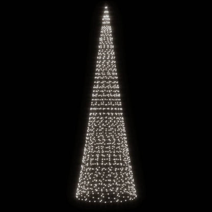 Albero di Natale a LED su Asta 1534 LED Bianco Freddo 500 cm