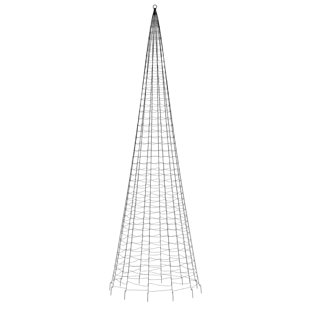 Albero di Natale a LED su Asta 1534 LED Bianco Freddo 500 cm