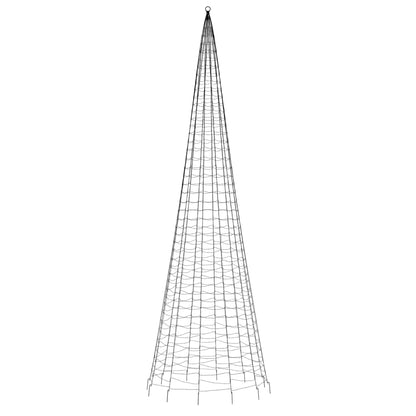 Albero di Natale a LED su Asta 1534 LED Bianco Freddo 500 cm
