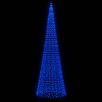 Albero di Natale a LED su Pennone 1534 LED Blu 500 cm