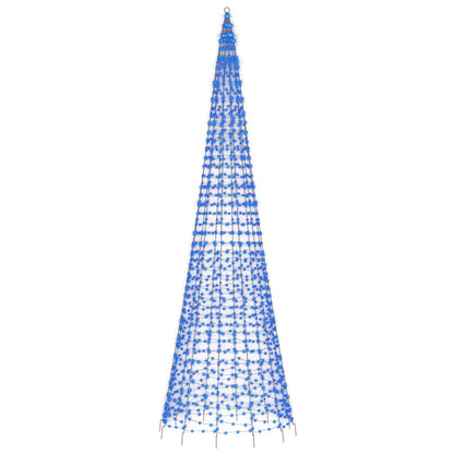 Albero di Natale a LED su Pennone 1534 LED Blu 500 cm