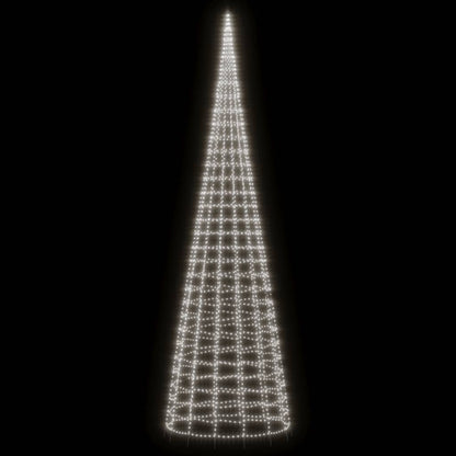 Albero di Natale a LED su Asta 3000 LED Bianco Freddo 800 cm