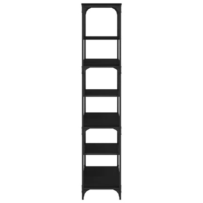 Libreria Nera 81x36x176 cm in Legno Multistrato
