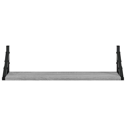 Mensole da Parete 2pz Grigio Sonoma 60x15x15,5 cm