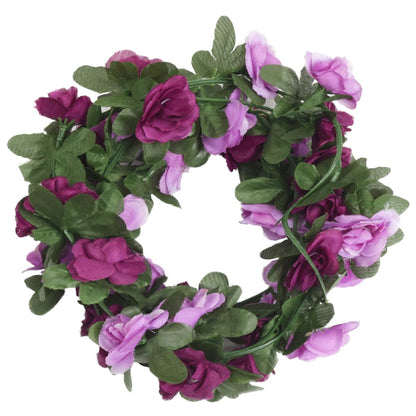 Ghirlande Fiori Artificiali Natale 6 pz Viola Chiaro 250 cm