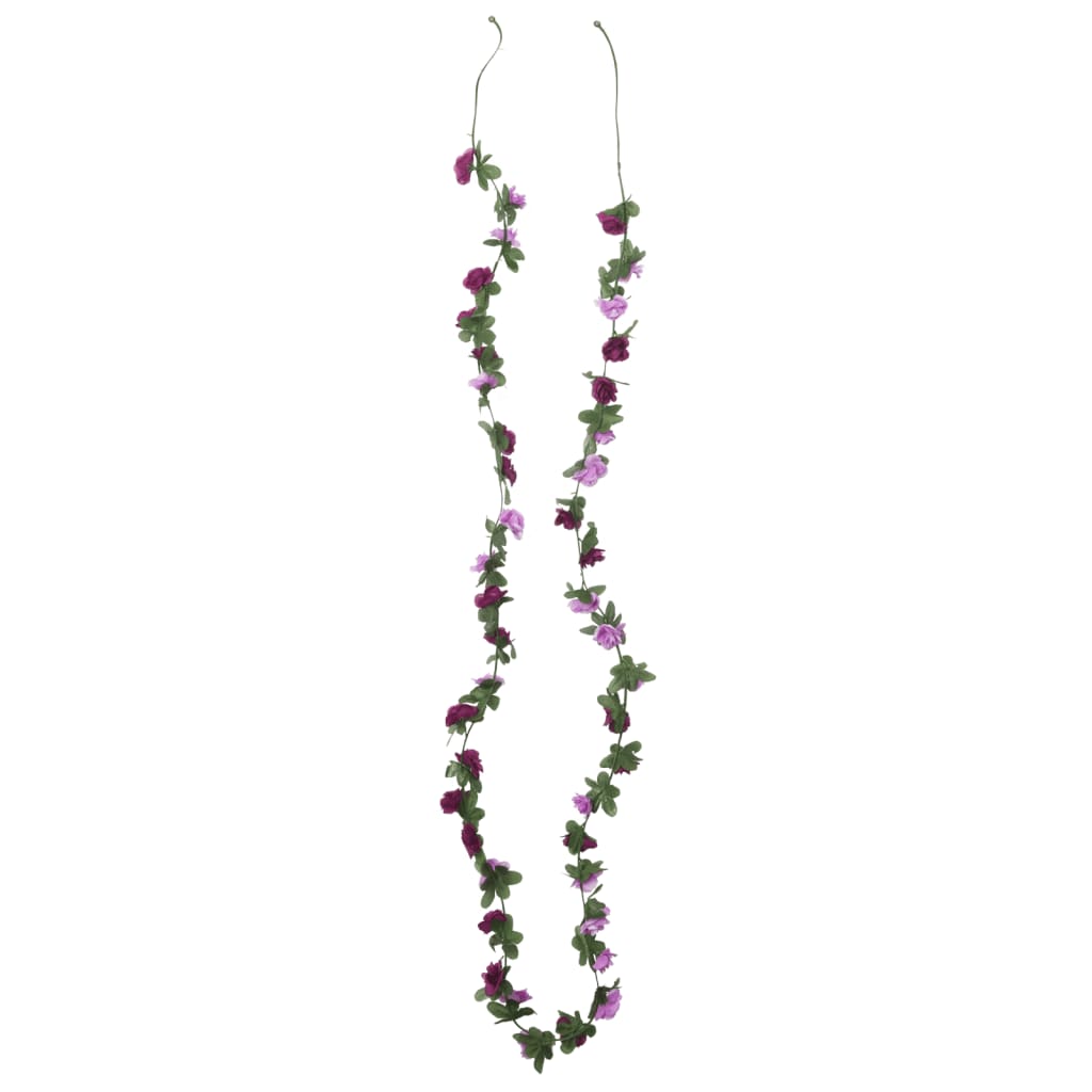 Ghirlande Fiori Artificiali Natale 6 pz Viola Chiaro 250 cm