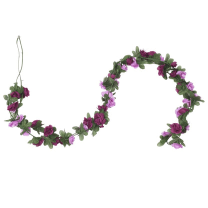Ghirlande Fiori Artificiali Natale 6 pz Viola Chiaro 250 cm