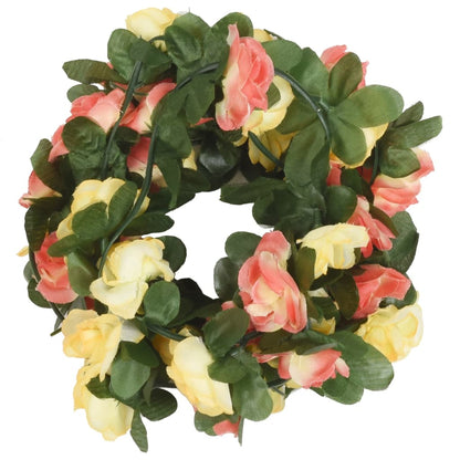 Ghirlande Fiori Artificiali Natale 6 pz Rosso Tramonto 250 cm