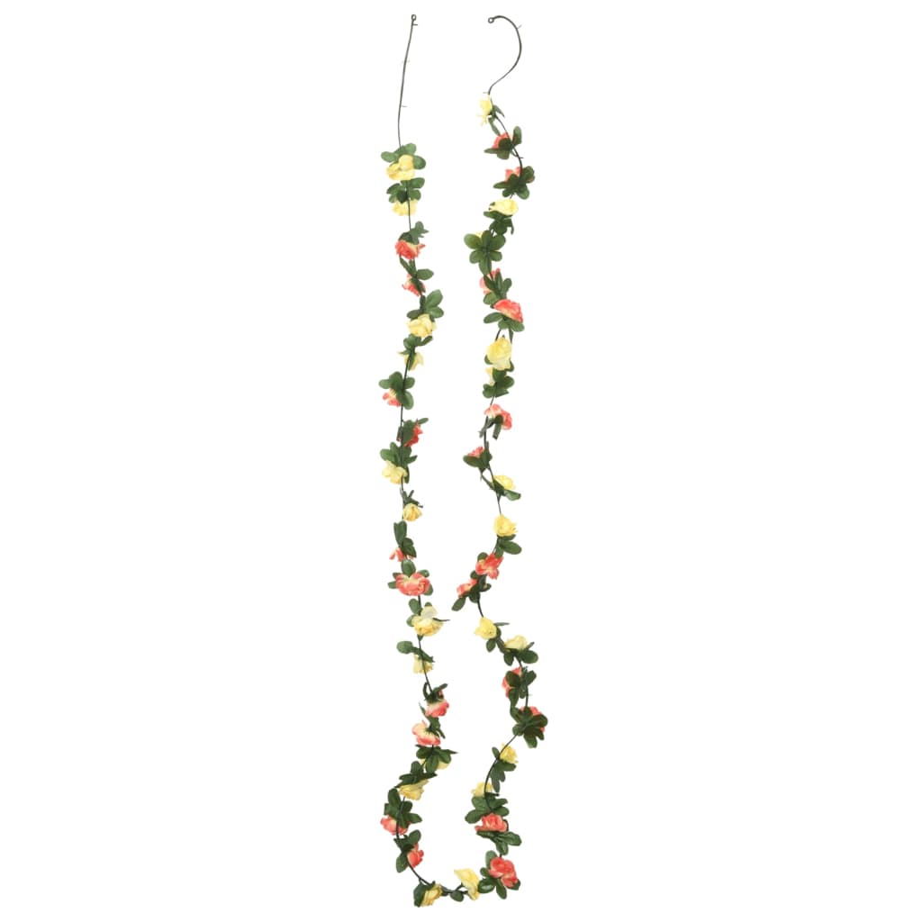 Ghirlande Fiori Artificiali Natale 6 pz Rosso Tramonto 250 cm
