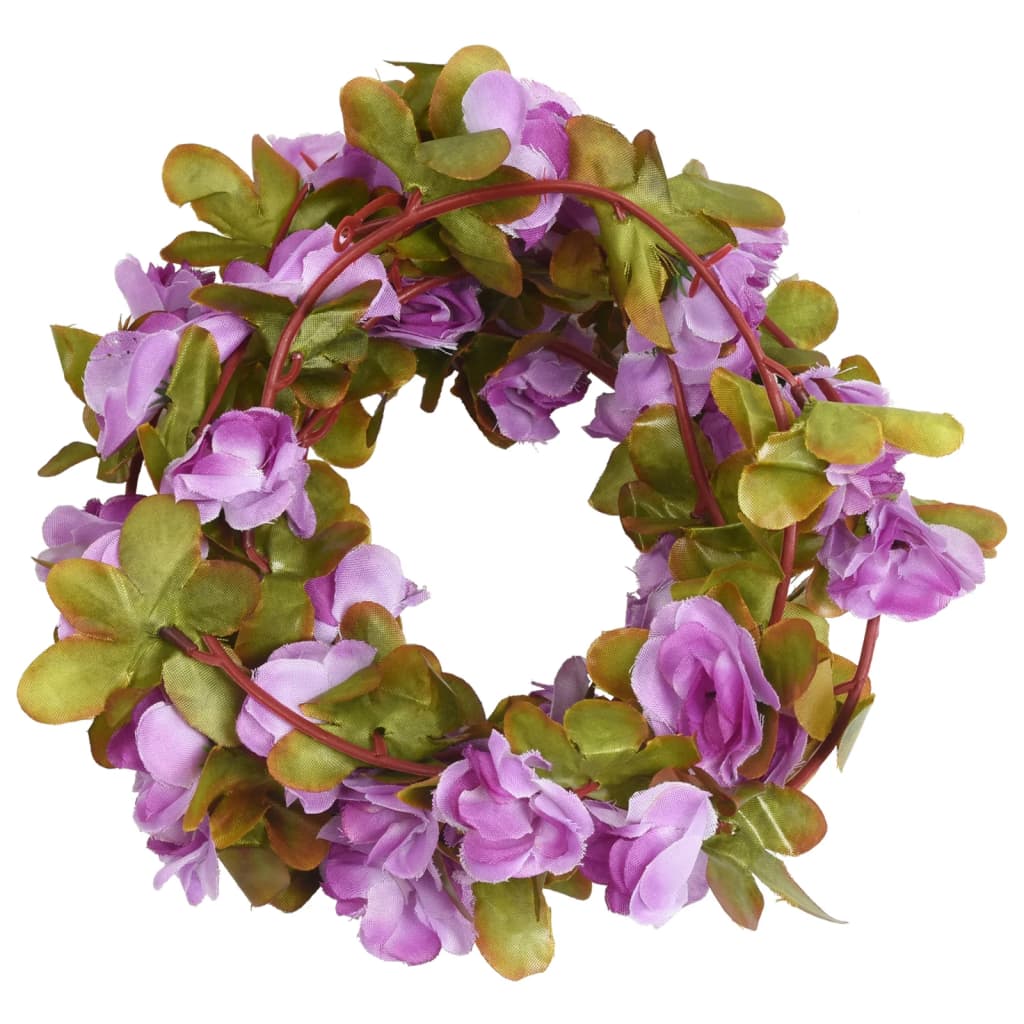 Ghirlande Fiori Artificiali Natale 6 pz Viola Chiaro 250 cm
