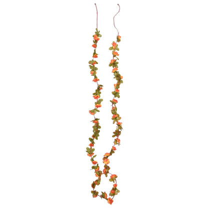 Ghirlande Fiori Artificiali Natale 6 pz Arancione 250 cm