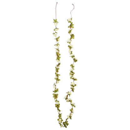 Ghirlande Fiori Artificiali Natale 6 pz Bianco 250 cm
