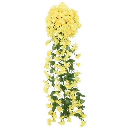 Ghirlande Fiori Artificiali 3 pz Giallo 85 cm