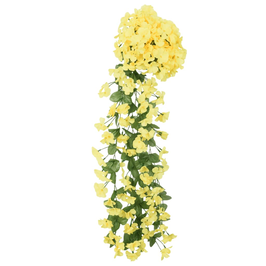 Ghirlande Fiori Artificiali 3 pz Giallo 85 cm