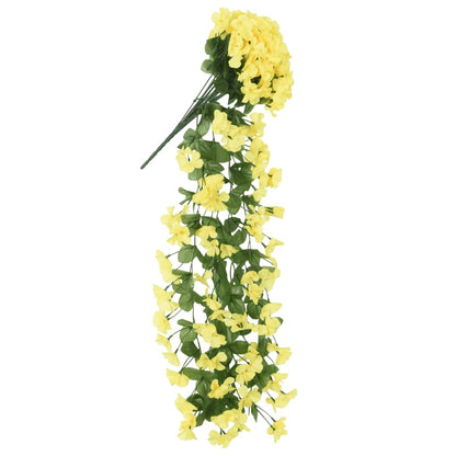 Ghirlande Fiori Artificiali 3 pz Giallo 85 cm