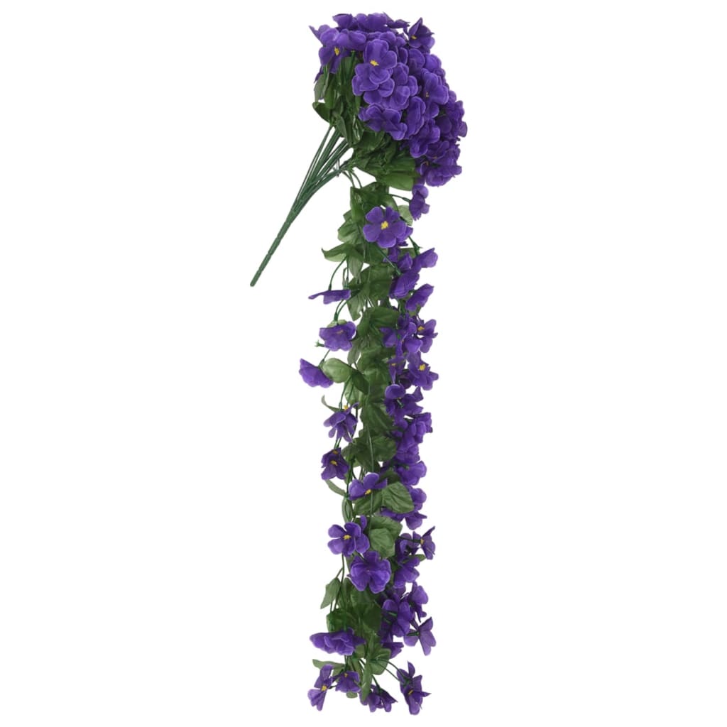 Ghirlande Fiori Artificiali 3 pz Viola Scuro 85 cm