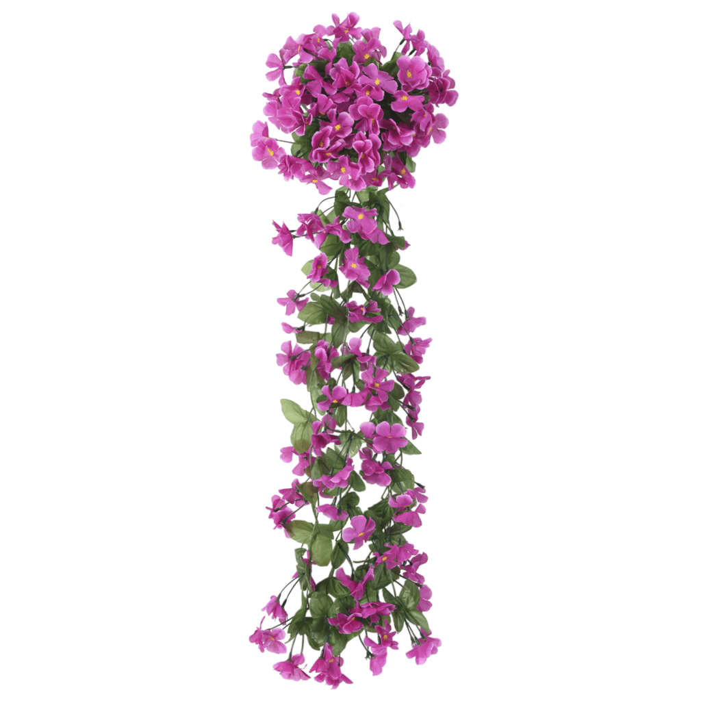 Ghirlande Fiori Artificiali Natale 3 pz Viola Chiaro 85 cm