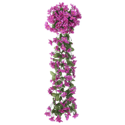 Ghirlande Fiori Artificiali Natale 3 pz Viola Chiaro 85 cm