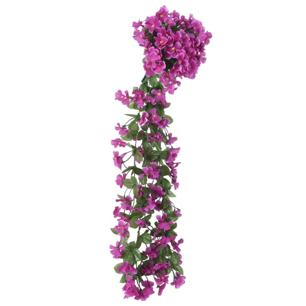 Ghirlande Fiori Artificiali Natale 3 pz Viola Chiaro 85 cm