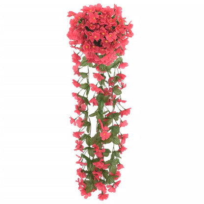 Ghirlande Fiori Artificiali Natale 3 pz Rosa 85 cm