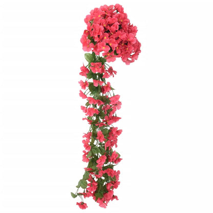 Ghirlande Fiori Artificiali Natale 3 pz Rosa 85 cm