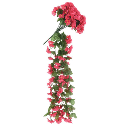 Ghirlande Fiori Artificiali Natale 3 pz Rosa 85 cm