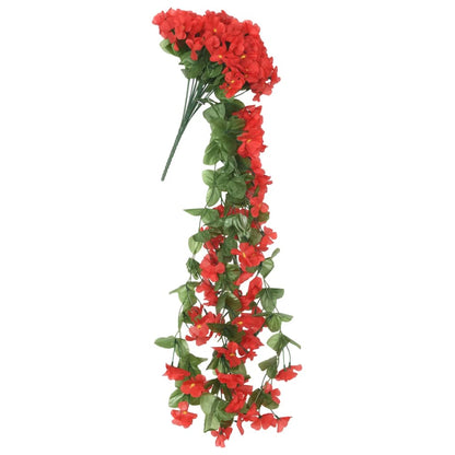Ghirlande Fiori Artificiali Natale 3 pz Rosso 85 cm