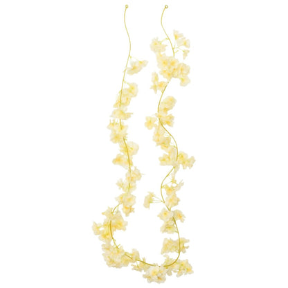 Ghirlande Fiori Artificiali Natale 6 pz Champagne 180 cm