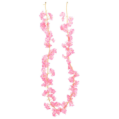 Ghirlande Fiori Artificiali Natale 6 pz Rosa Scuro 180 cm