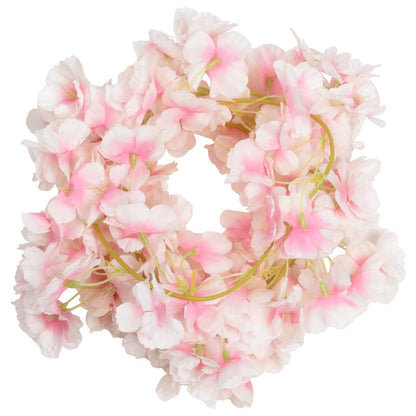 Ghirlande Fiori Artificiali Natale 6 pz Rosa Chiaro 180 cm