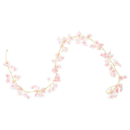 Ghirlande Fiori Artificiali Natale 6 pz Rosa Chiaro 180 cm