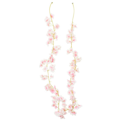 Ghirlande Fiori Artificiali Natale 6 pz Rosa Chiaro 180 cm