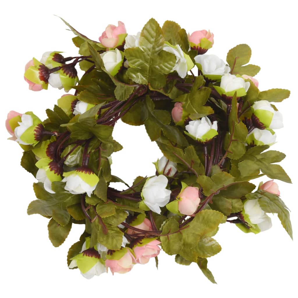 Ghirlande Fiori Artificiali Natale 6 pz Champagne 215 cm