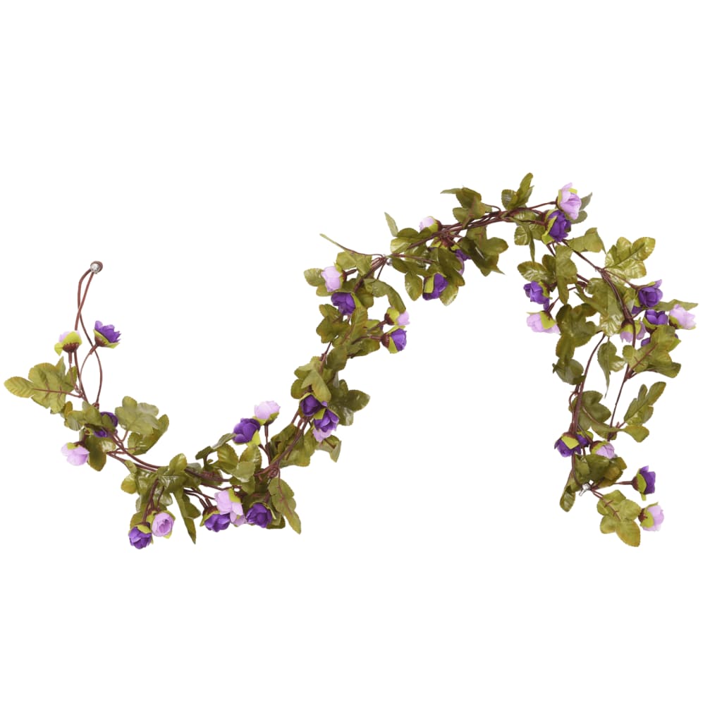 Ghirlande Fiori Artificiali Natale 6 pz Viola Chiaro 215 cm